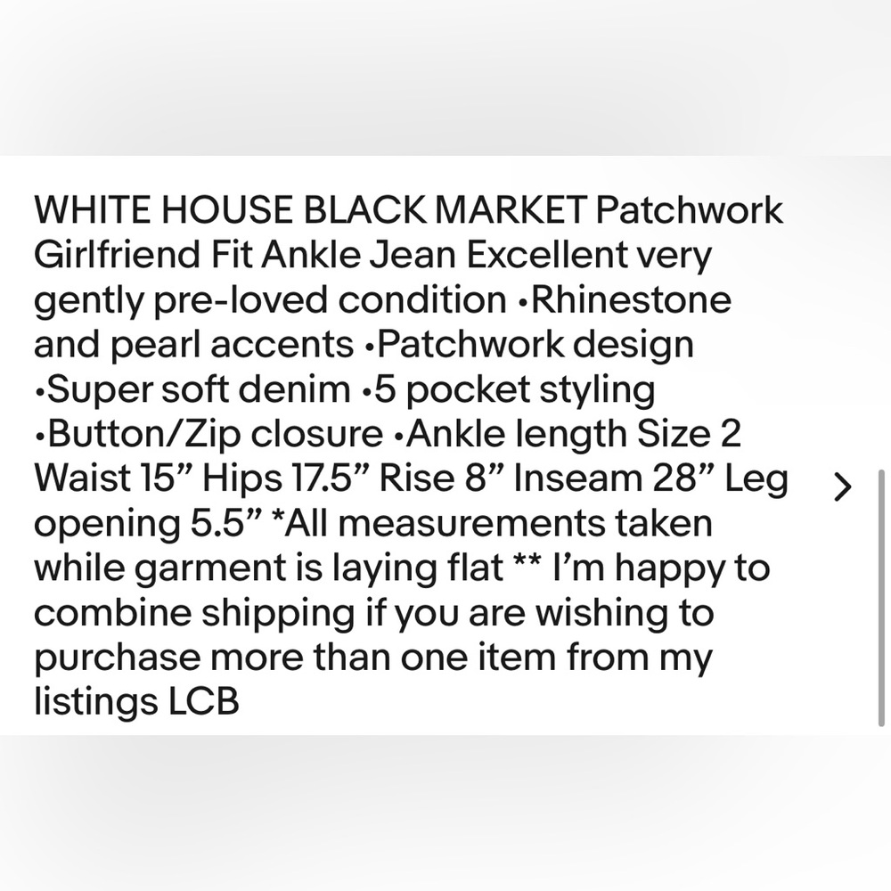 Whbm Patchwork Distressed Girlfriend Ankle Jean 2 - image 7